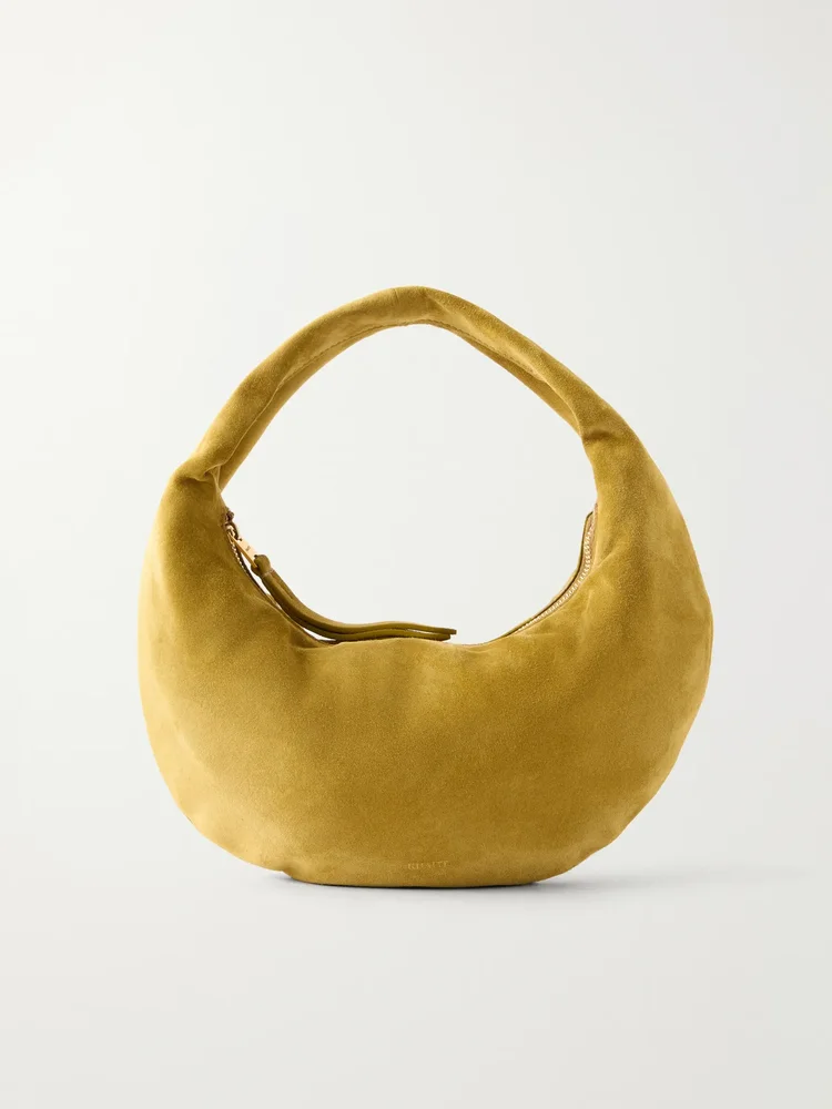 Olivia mini suede top-handle bag
