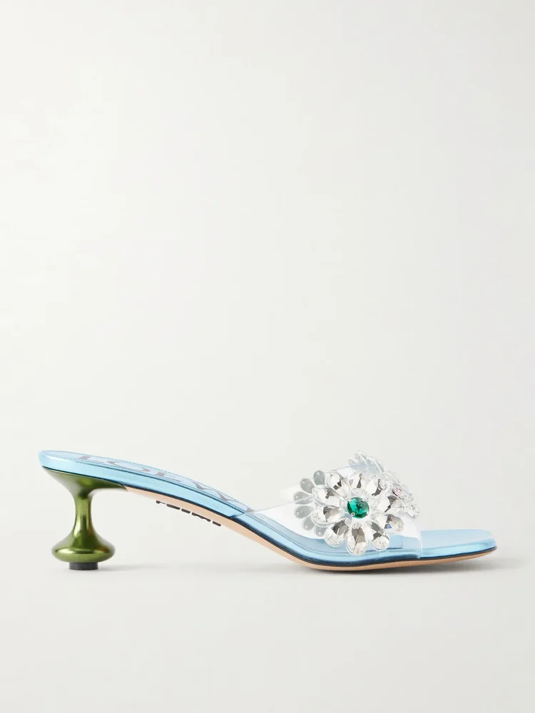 + Paula'a Ibiza Flower embellished PVC mules