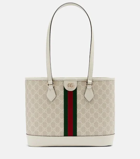 Ophidia GG Medium tote bag (white)
