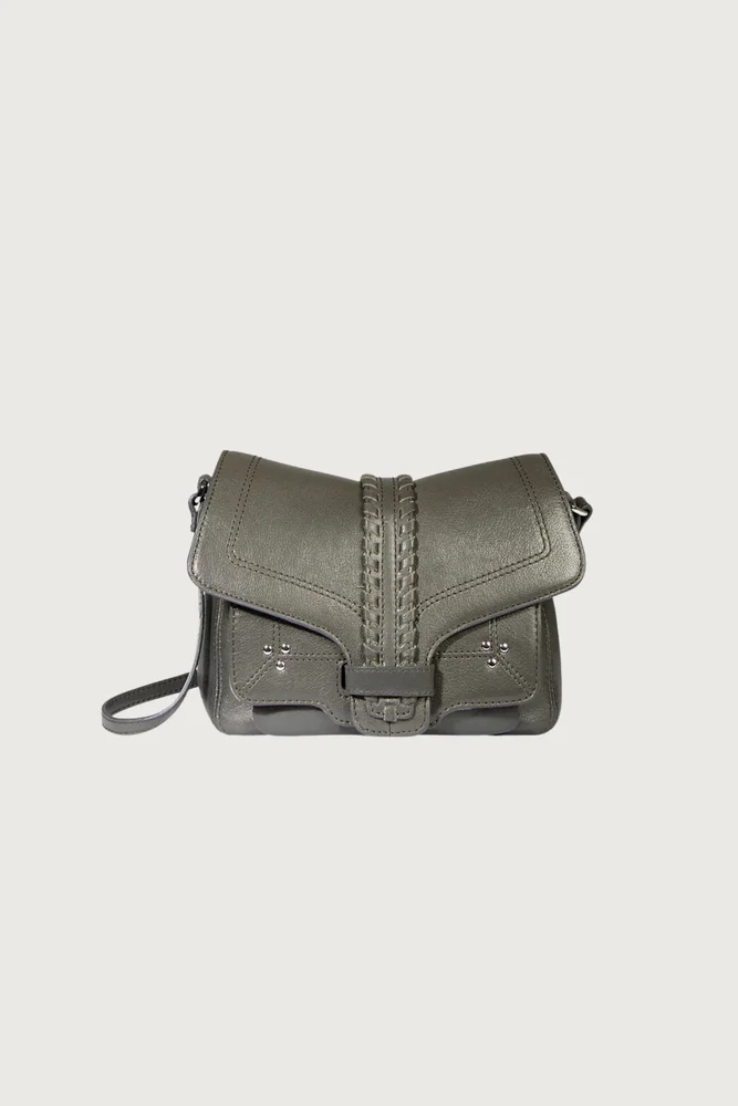 Harry S Leather Gris Shoulder Bag