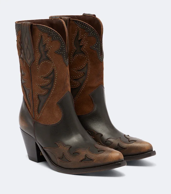 Wish Star leather and suede cowboy boots