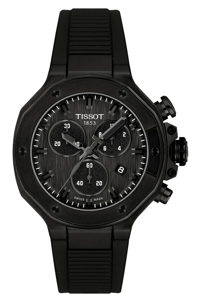T-Race Chronograph Silicone Strap Watch, 38mm