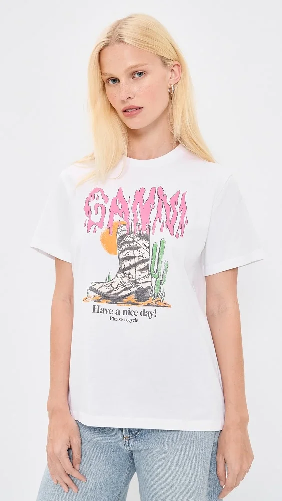 Cotton Western Zebra Boot Tee