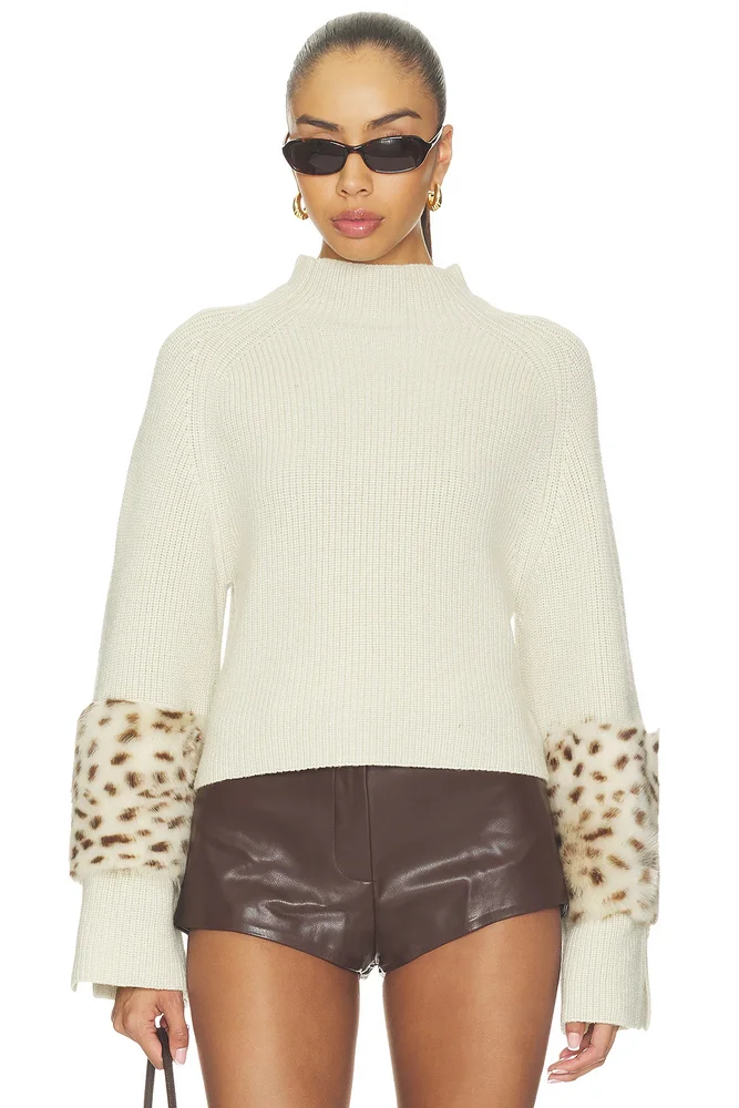 Merino Mock Neck Sweater With Patch