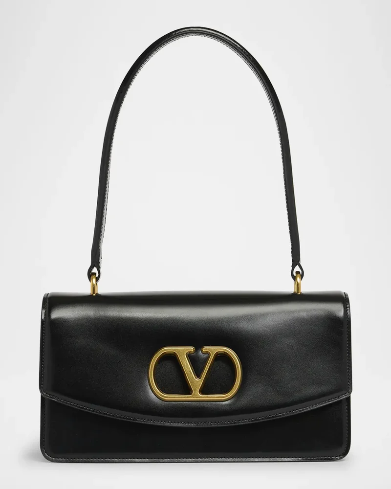 Vain VLOGO Leather Top-Handle Bag