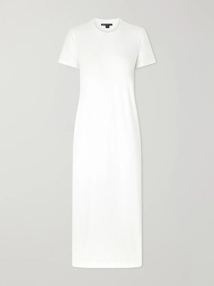 Cotton-blend jersey maxi dress