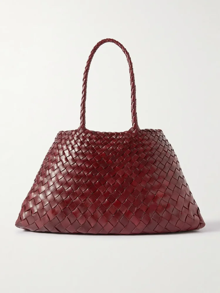 Santa Croce Big woven leather tote bag