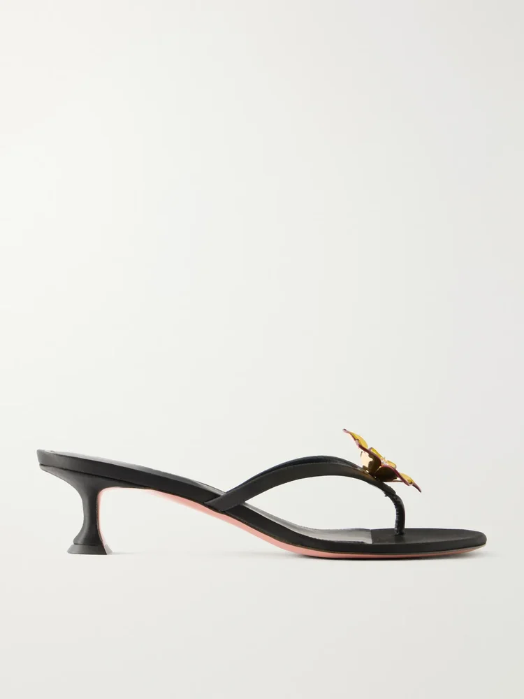 Vittoria 45 satin thong sandals