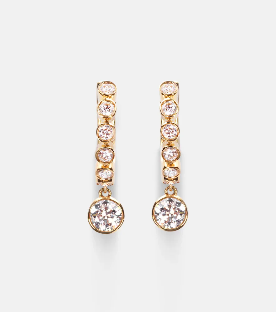 Melrose 18kt gold huggie earrings with diamonds
