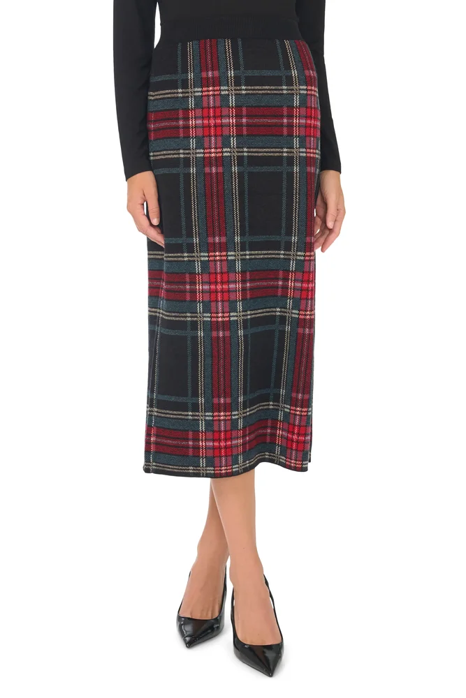 Plaid Midi Skirt