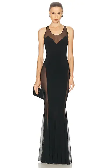 Low Back Racer Fishtail Gown