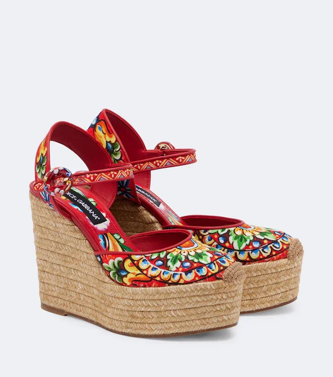 Carretto canvas espadrille wedges