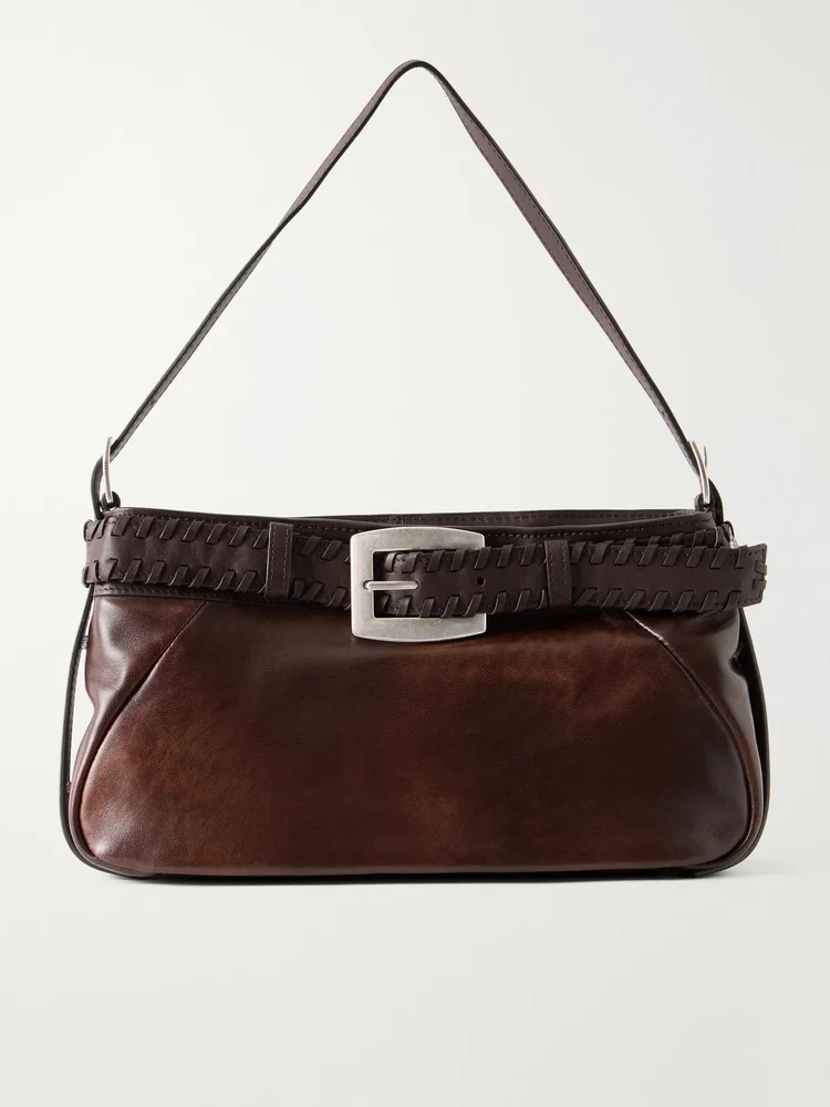 Brooklyn belted leather shoulder bag