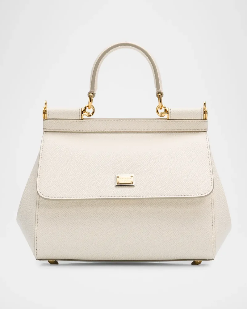 Sicily Grain Leather Top-Handle Bag