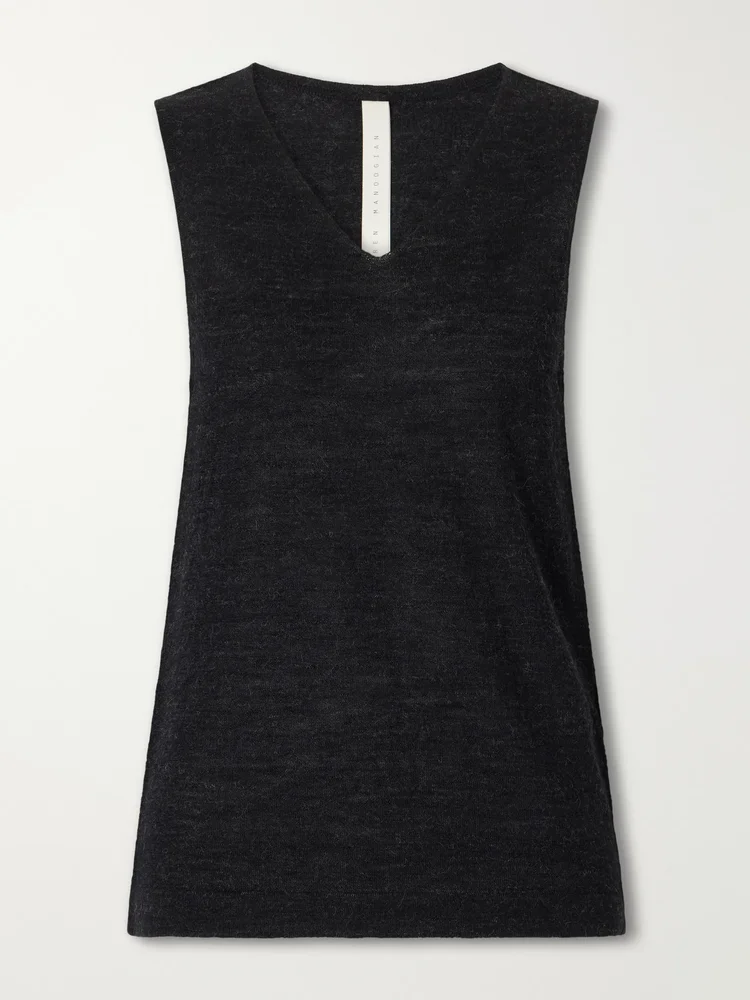Alpaca and merino wool-blend tank