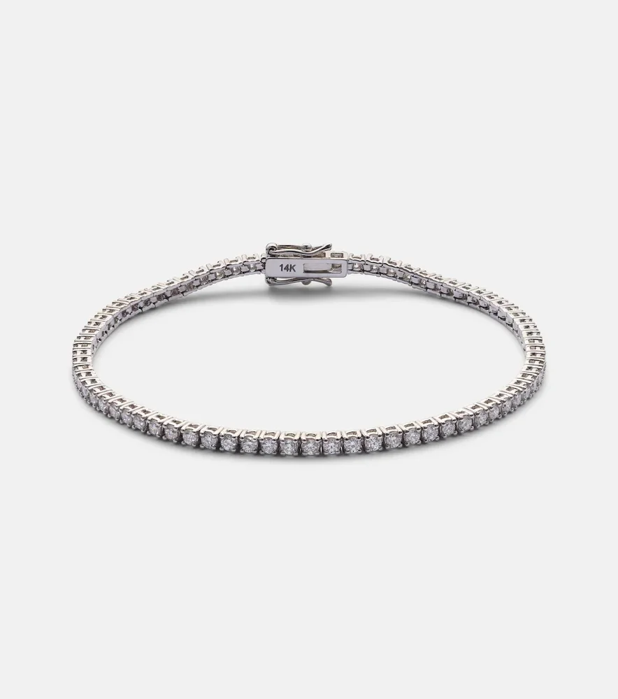 Tennis 14kt white gold bracelet
