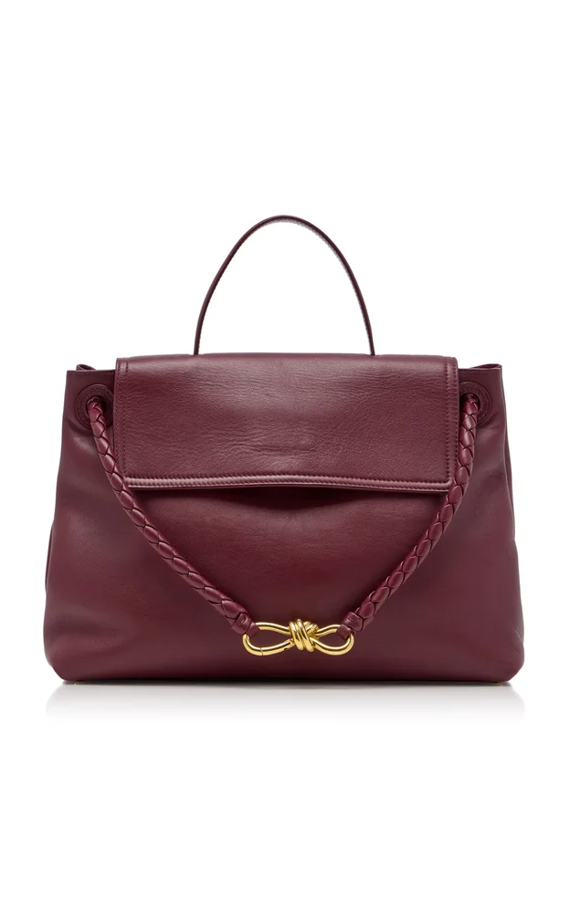 Medium Andiamo Leather Top Handle Bag