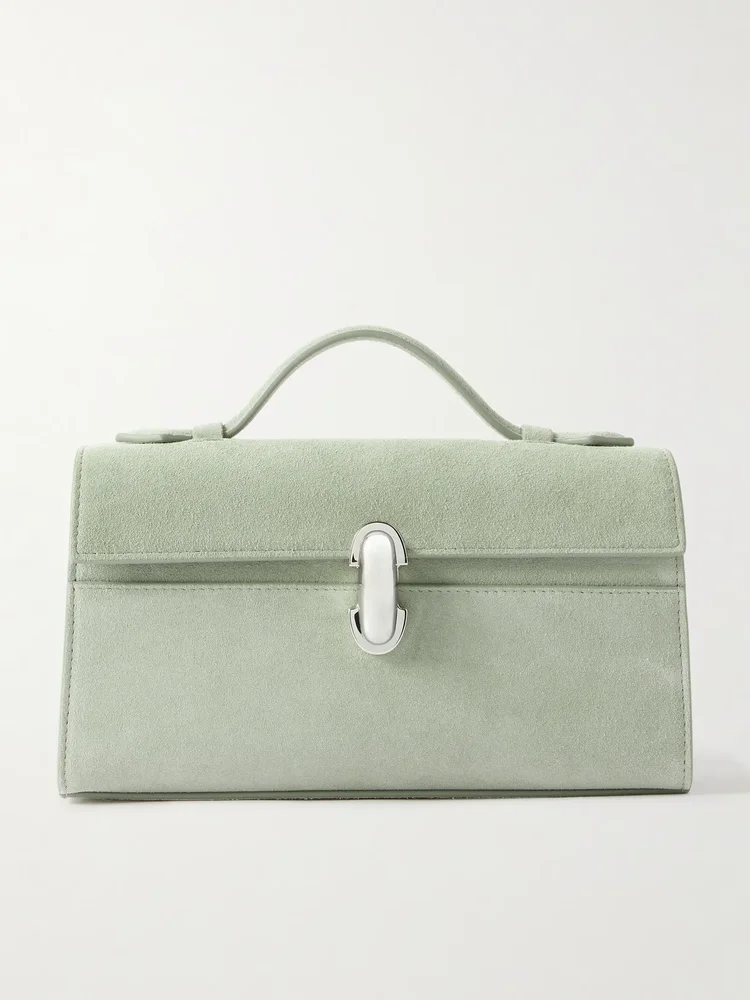 Symmetry Pochette suede tote