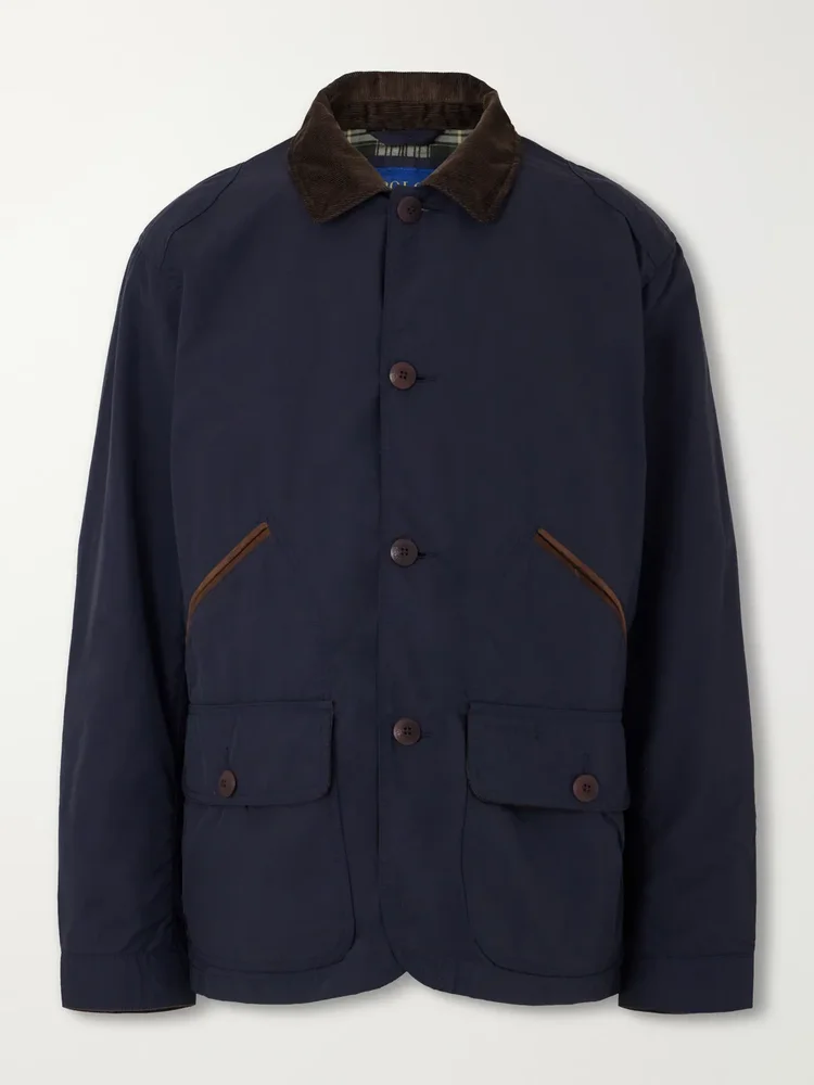 The Clarkfield Corduroy-Trimmed Cotton-Blend Faille Jacket