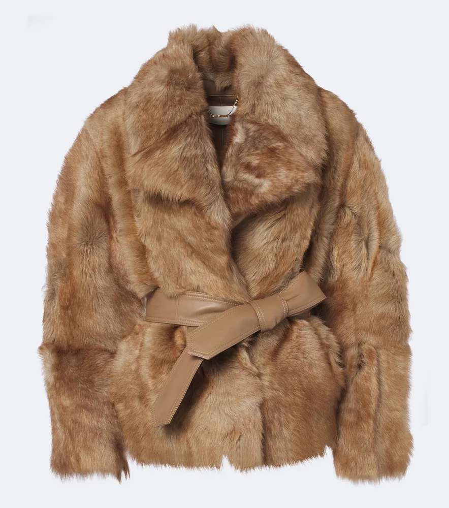 Valiant belted shearling jacket