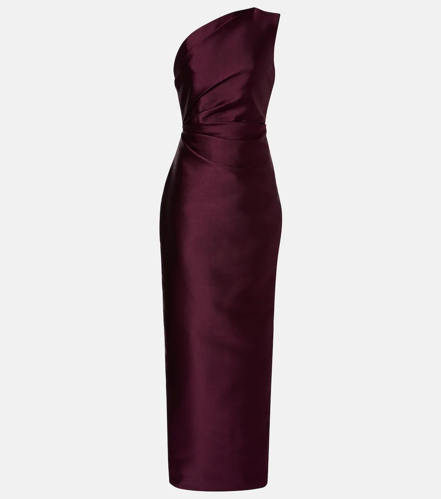 Kira draped satin gown