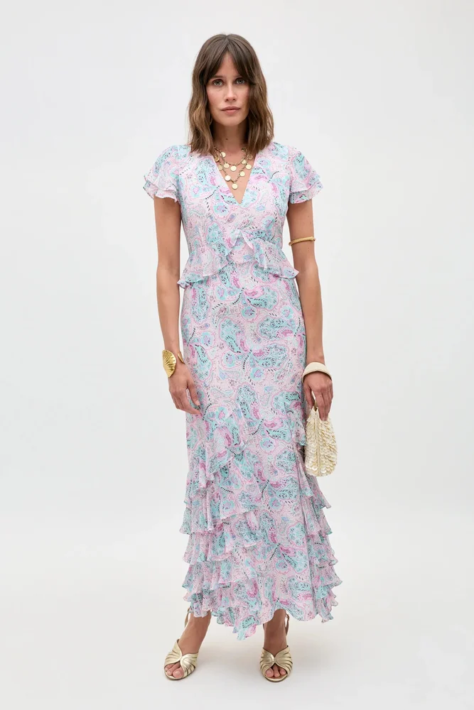 Thanvi Butterfly Paisley Dress