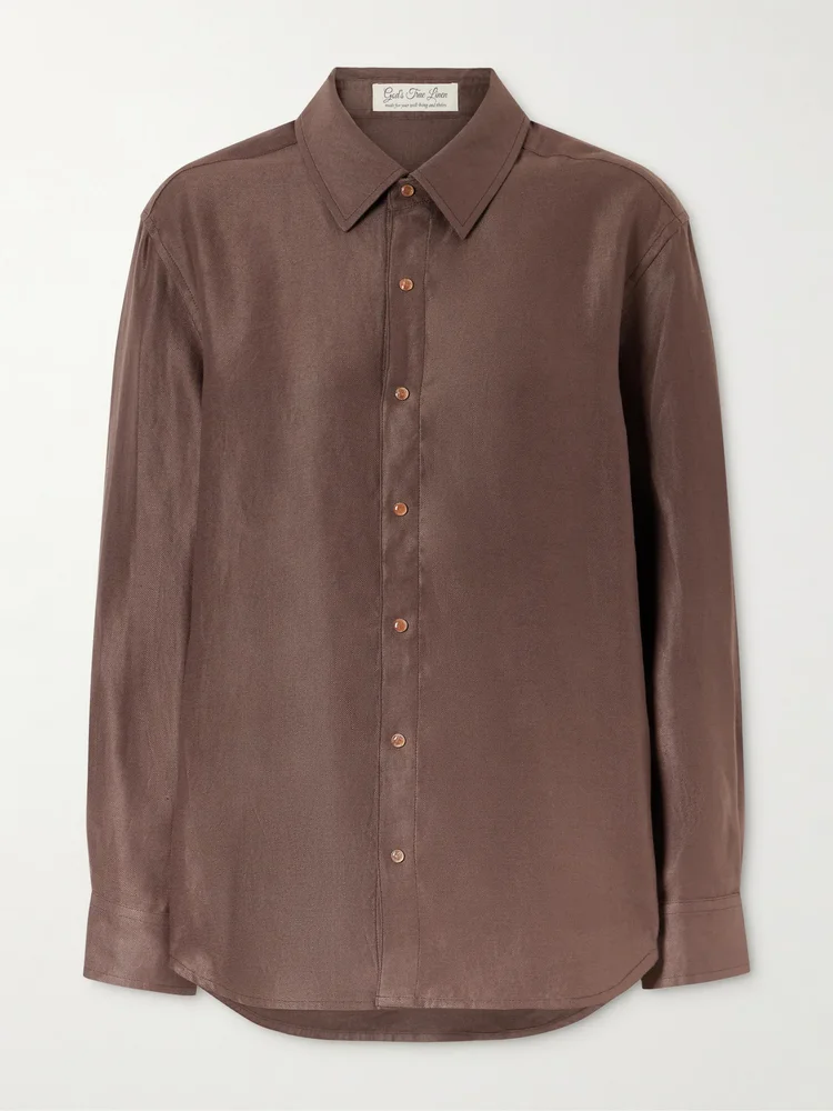 Cocoa linen shirt
