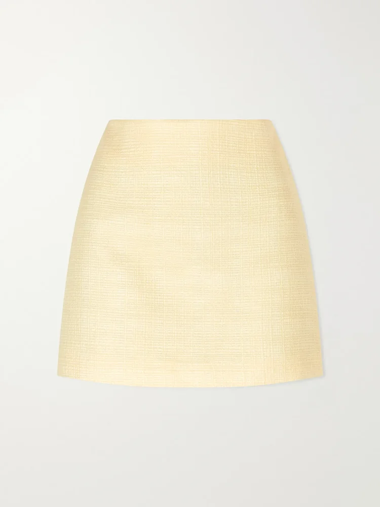 Ourway cotton‑blend woven mini skirt