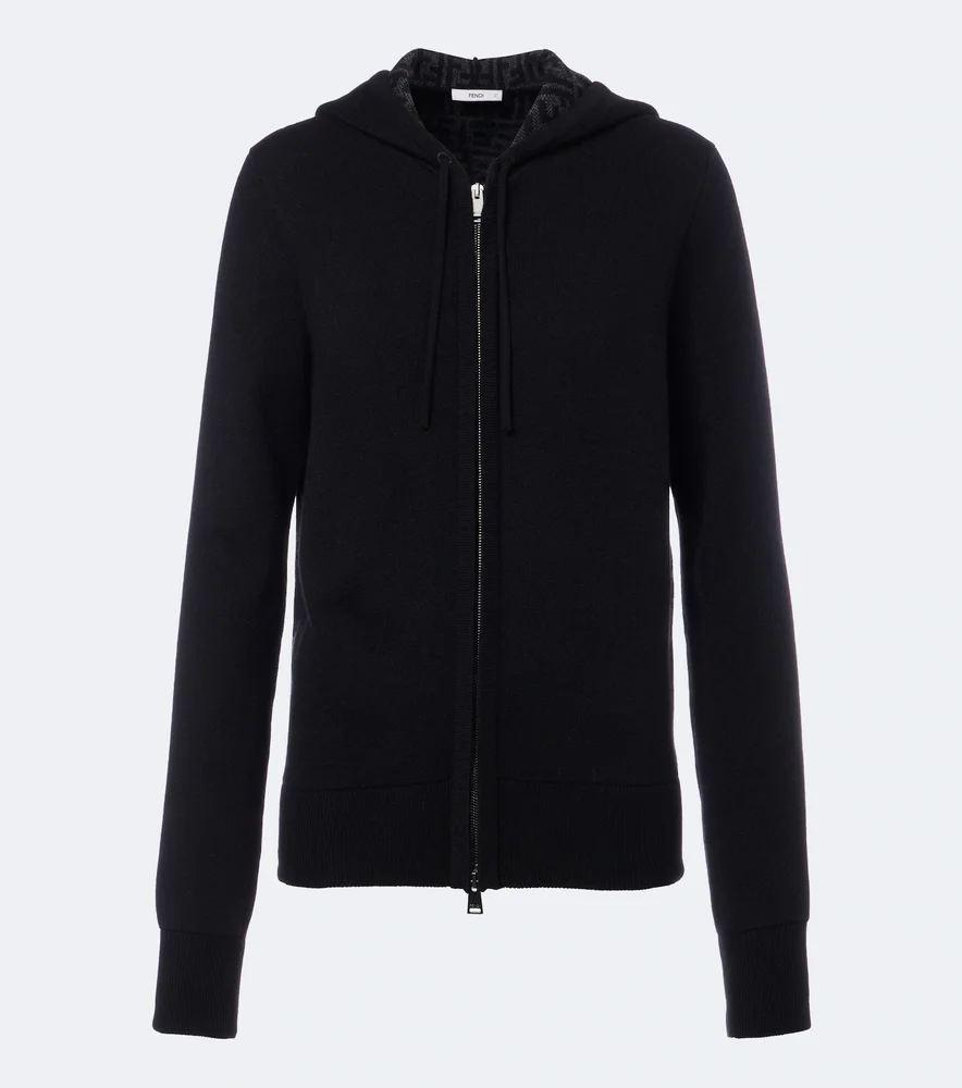 Zucca cashmere-blend zip-up hoodie