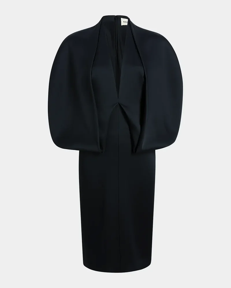 Dakota Sculpted Cape Midi Dress
