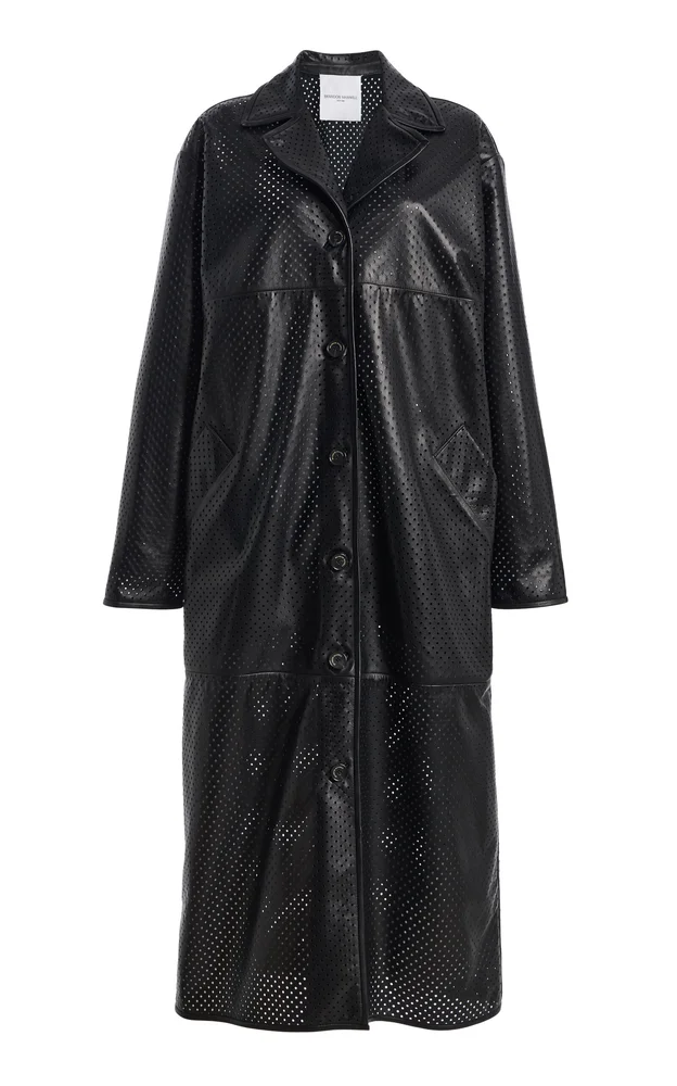 The Beck Perforated Leather Driving Coat