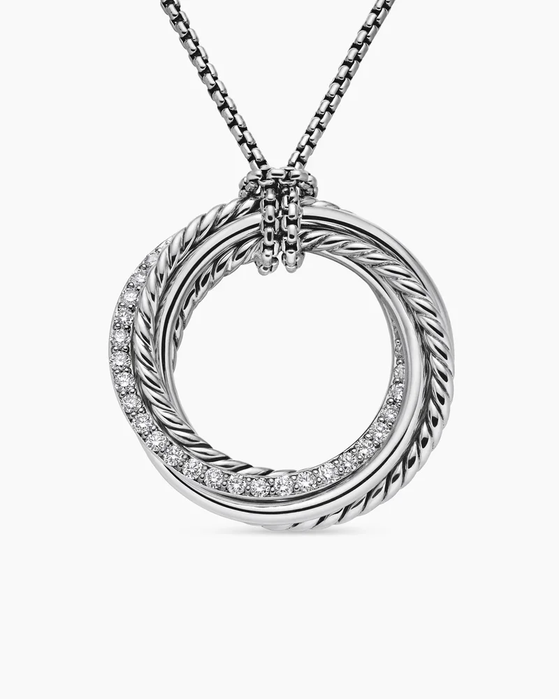 Crossover Pendant Necklace 26mm