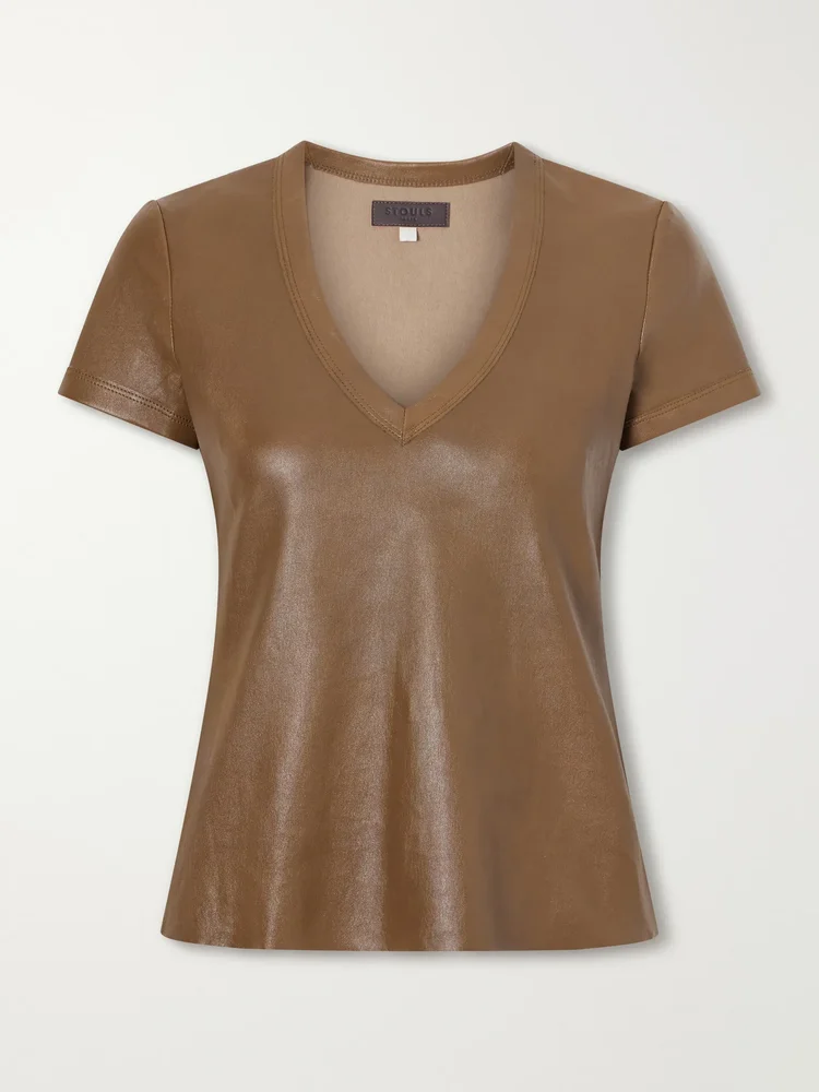 Gigi leather T-shirt
