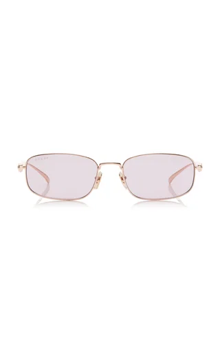 Square-Frame Metal Sunglasses