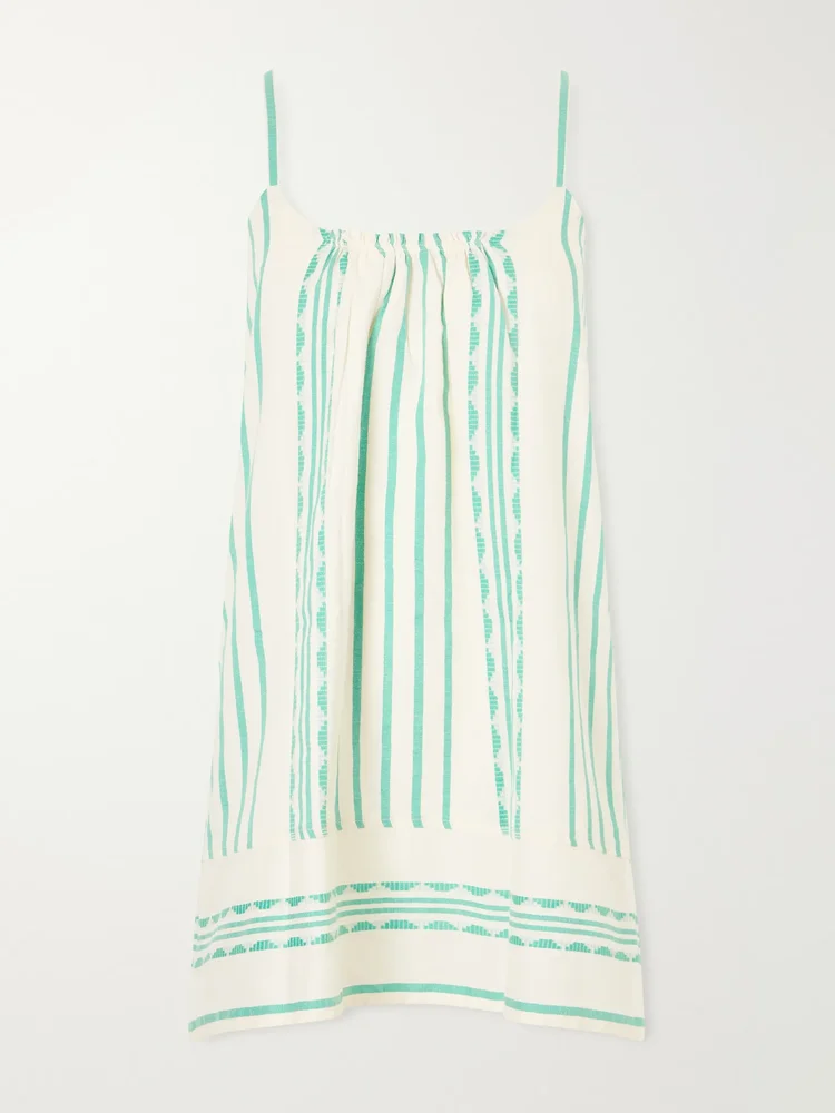 Zina striped cotton mini dress