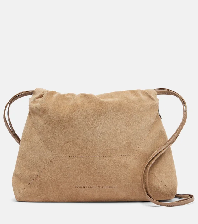 Mellow Small suede shoulder bag