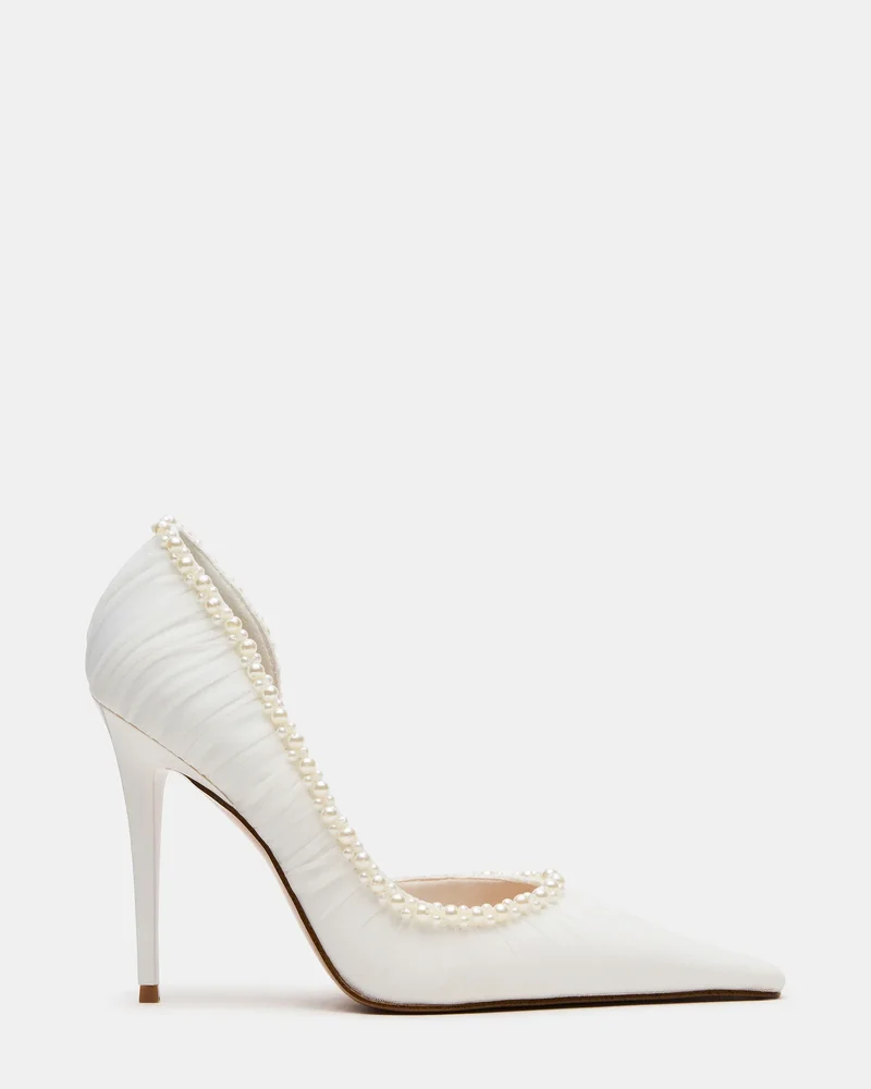 Elegant Pearl Ivory Mesh Pump