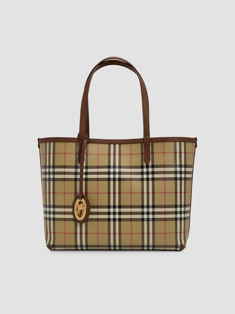 Small Check Tote Bag
