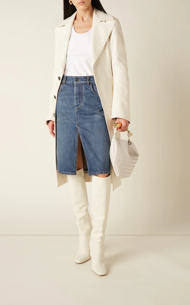 Denim Midi Skirt