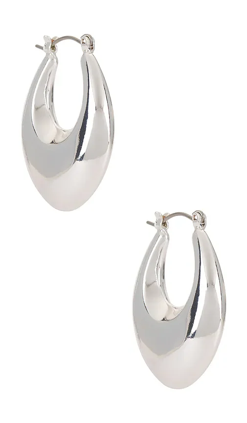 Open Teardrop Hoop Earrings