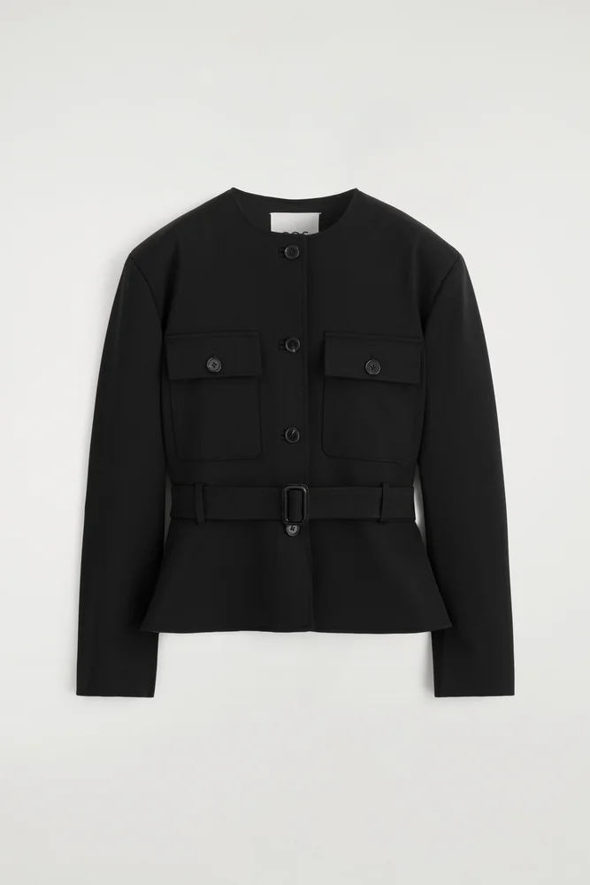 Belted Peplum Jacket