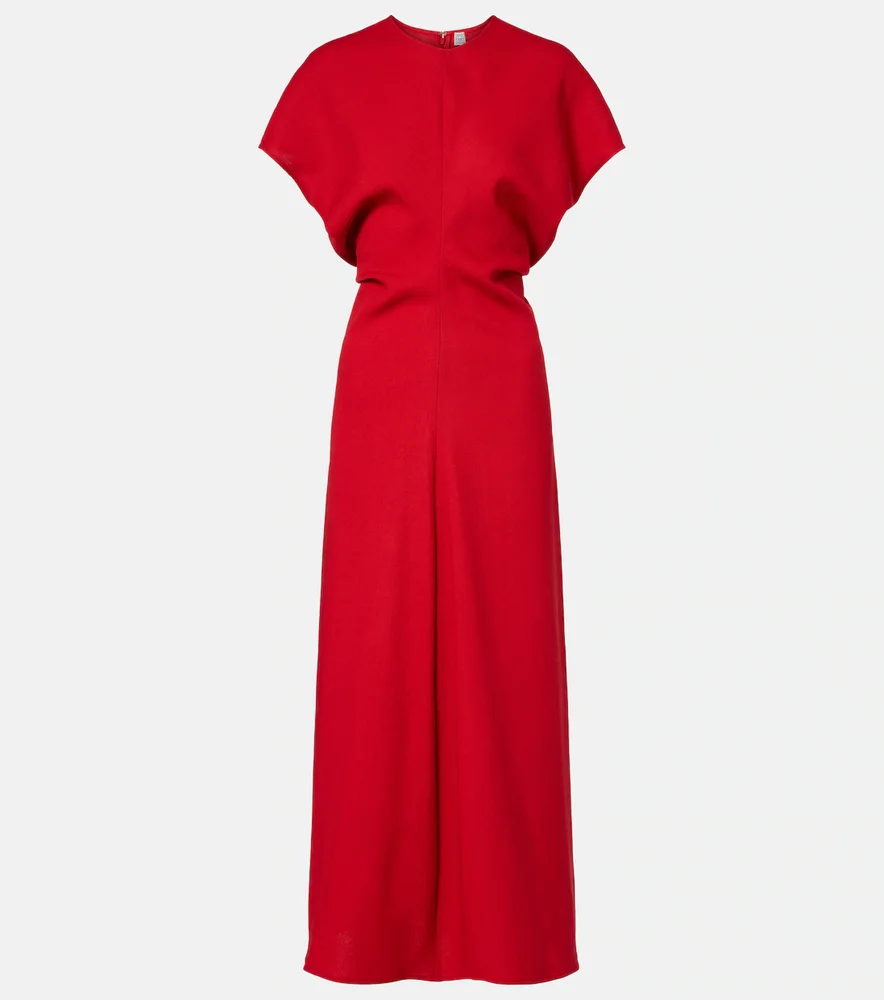 Slouch wool maxi dress