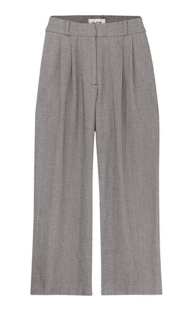 Tailored Chevron Cotton Pants