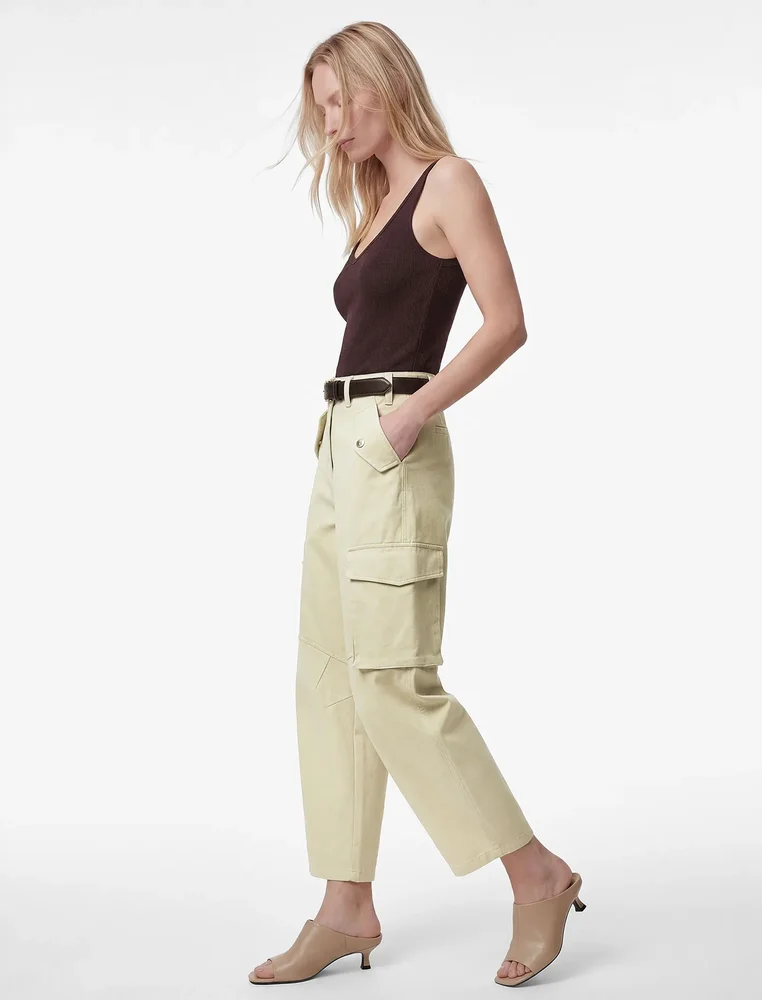 Relaxed Fit Cotton Cargo Trousers