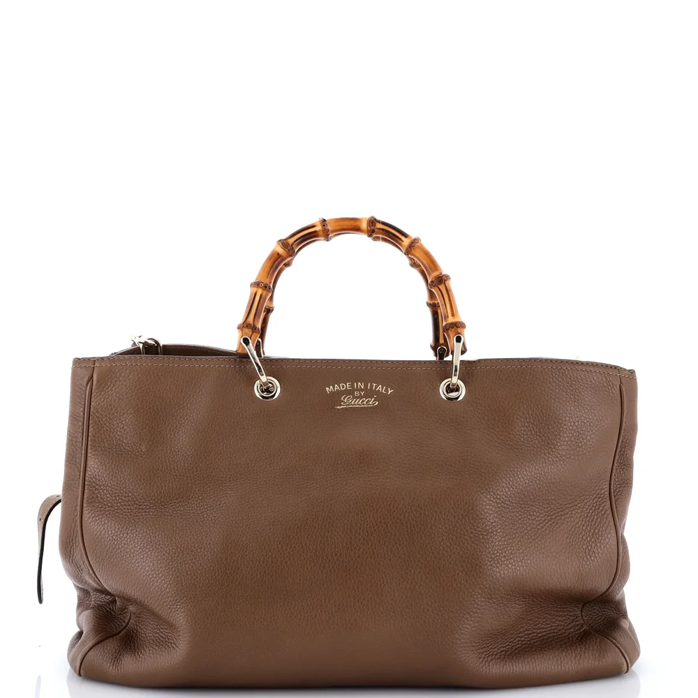 Pre-Owned Bamboo Shopper Tote Leather Large