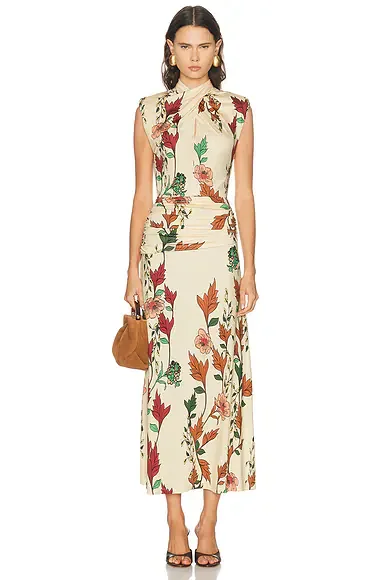 Hibiscus Compass Ankle Dress