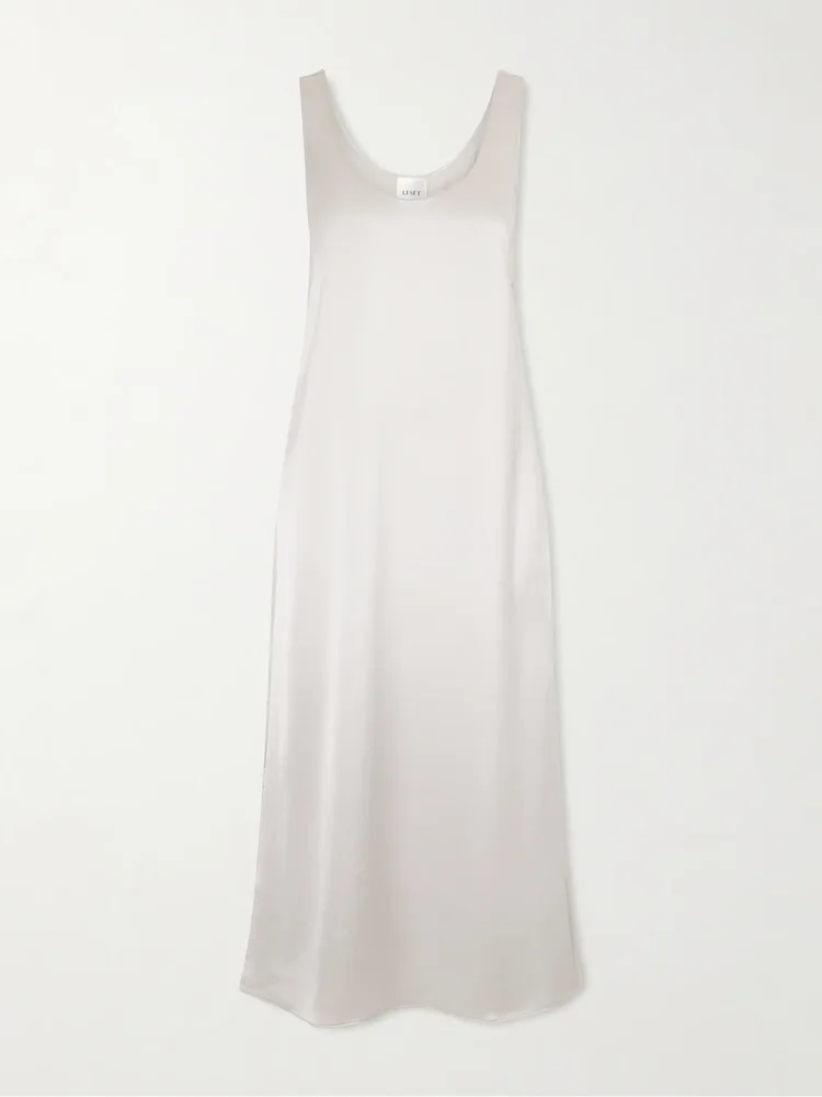 Barb satin midi dress