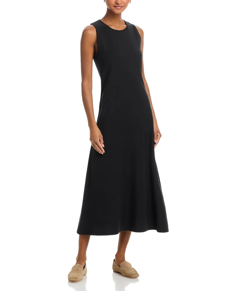 Black Dress: Mica Bias Cut Midi Dress