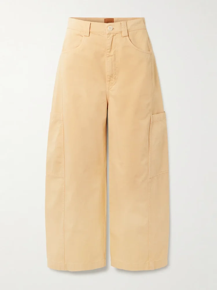 The Crop Painter cropped mid-rise wide-leg jeans