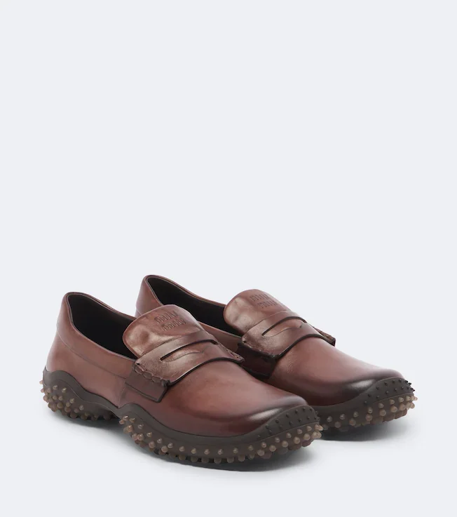 Leather loafers